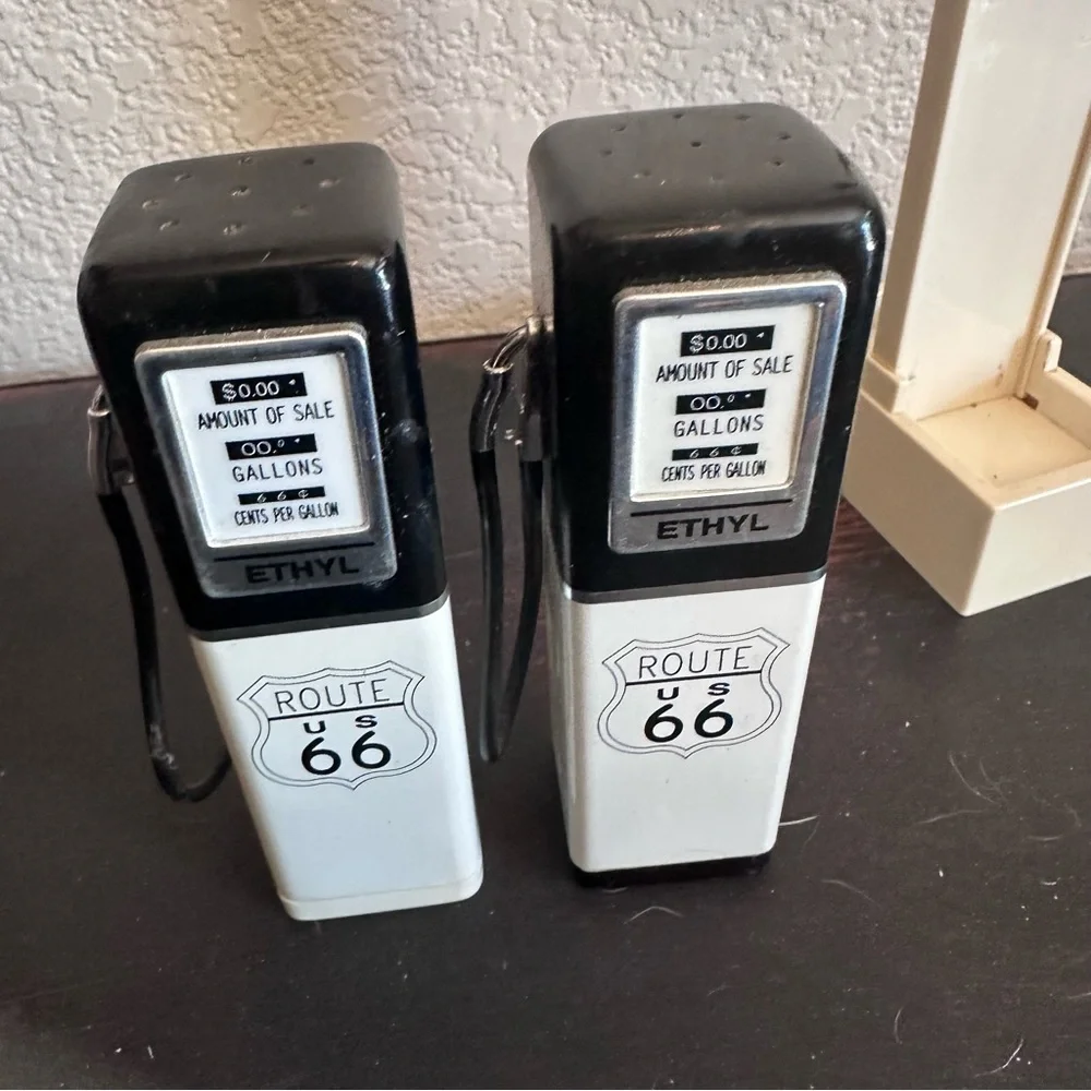 Route 66 Vintage Gas Pump Salt and Pepper Shakers